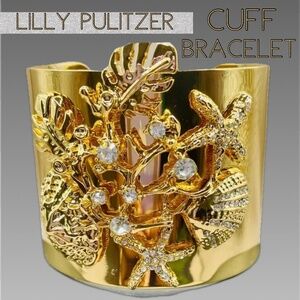 Lilly Pulitzer Bracelet NWT STUNNING RARE CUFF ⭐️NWT - STARFISH SEASHELL GOLD